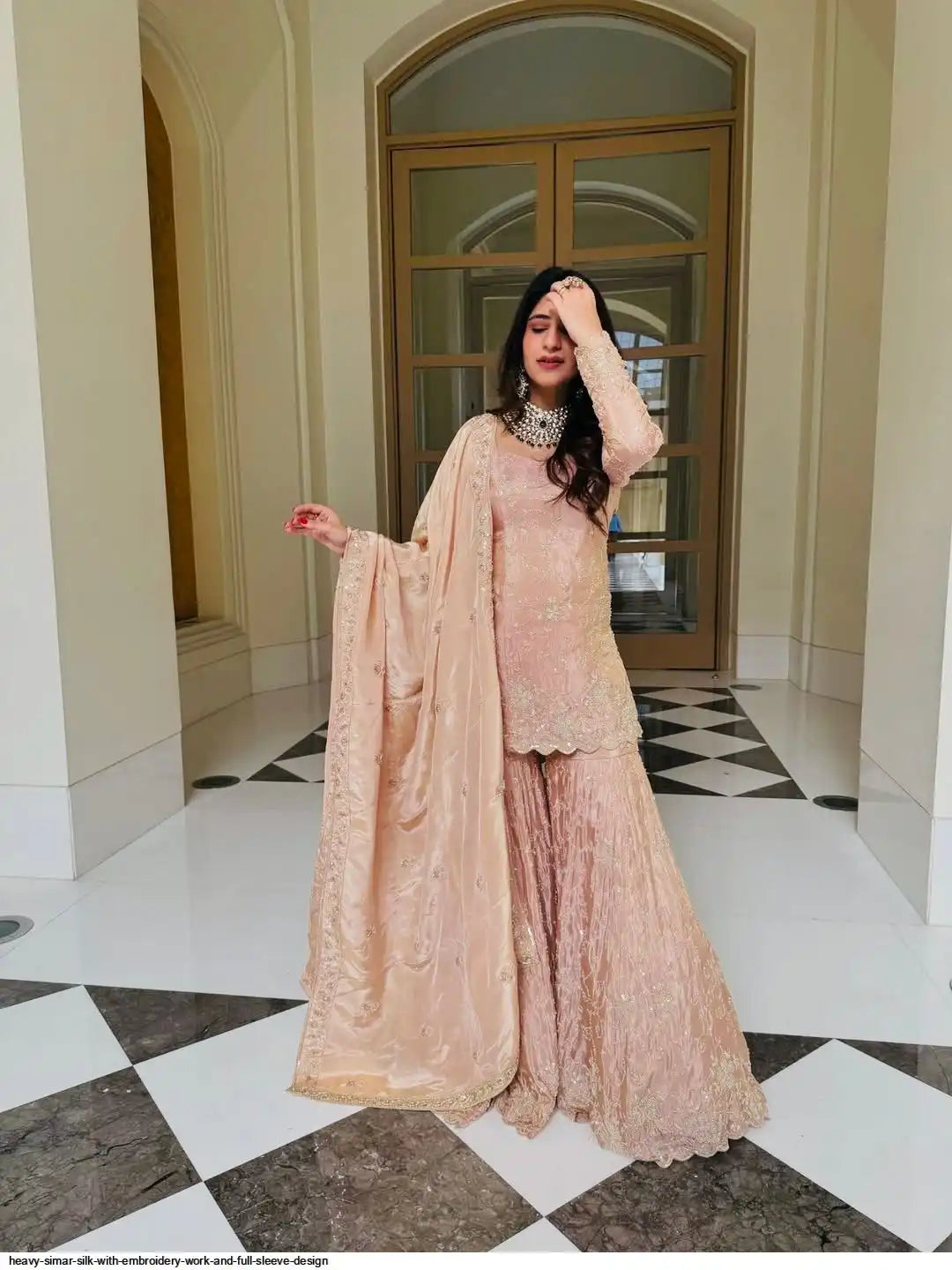 Blush Pearl Sharara Suit