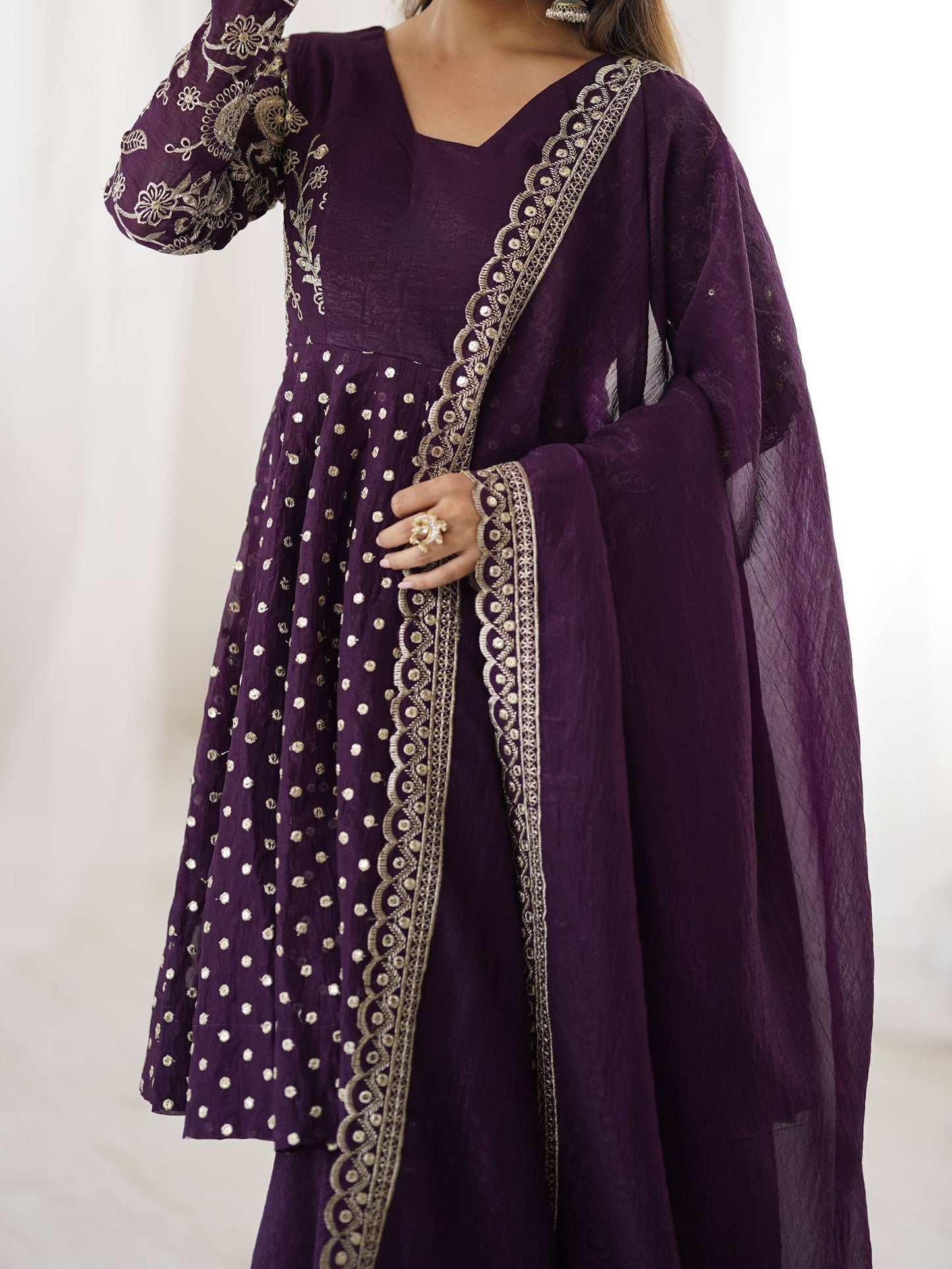 Elegant Embroidered Sharara Set