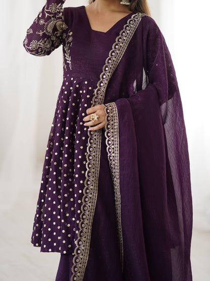 Elegant Embroidered Sharara Set