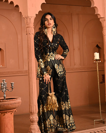 Black Zareen Blazer Set