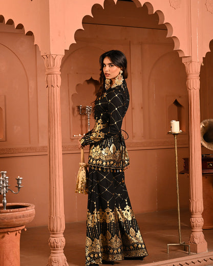 Black Zareen Blazer Set