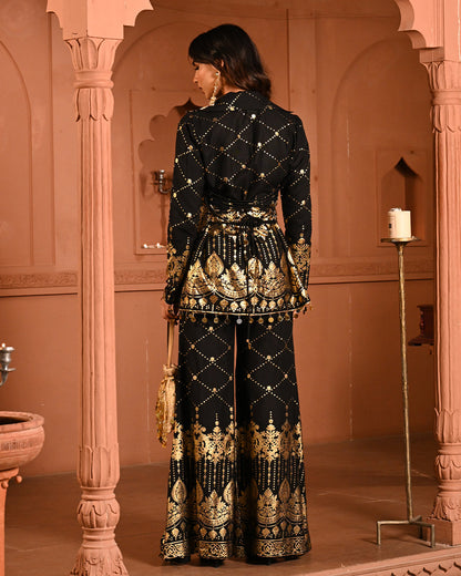 Black Zareen Blazer Set