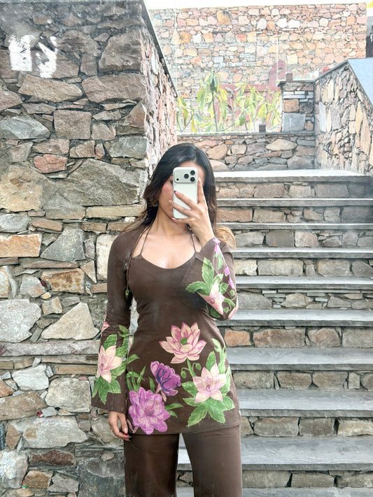 Ishani Cocoa Blossom Kurta Pajama Set