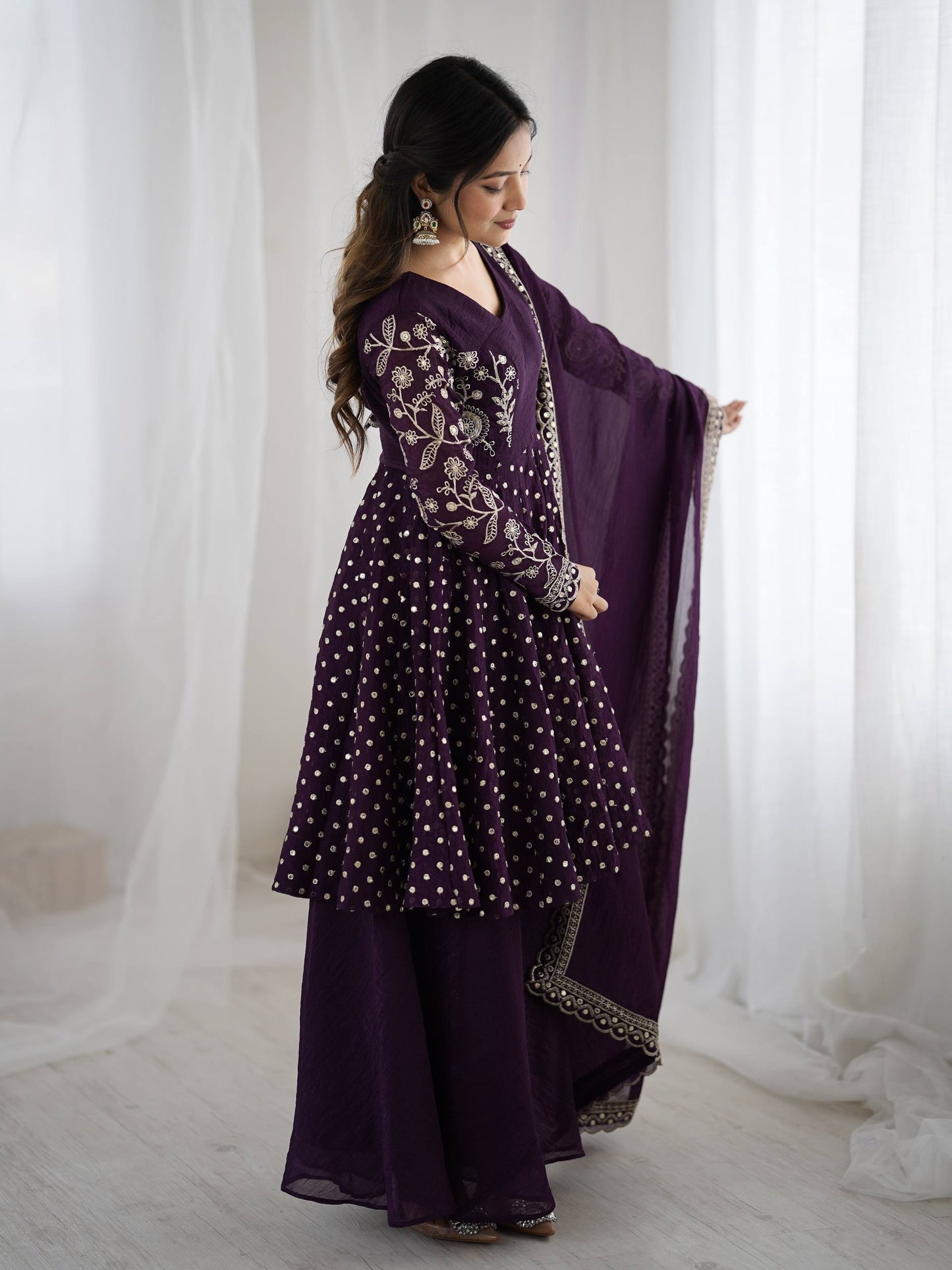 Elegant Embroidered Sharara Set