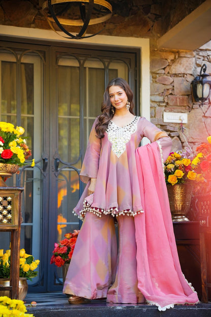 Mehranya Blush Sharara Set