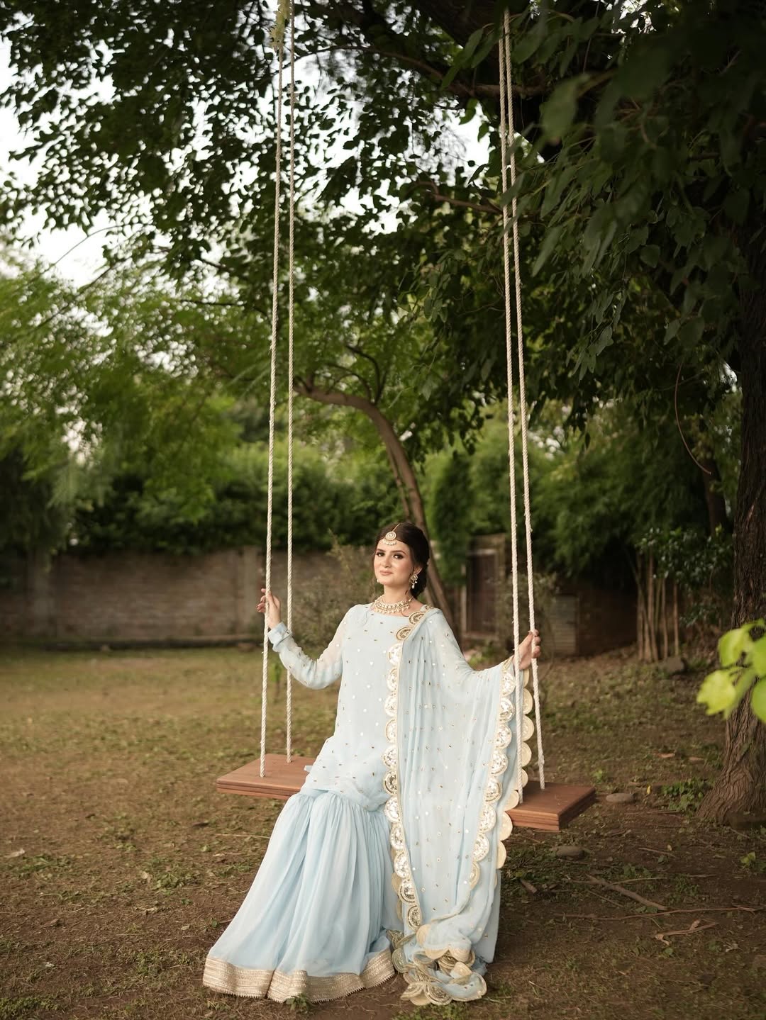Aafreen Sky Blue Sharara Set