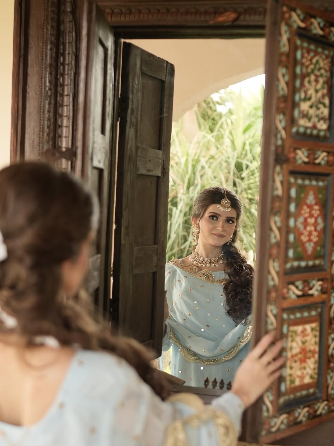 Aafreen Sky Blue Sharara Set