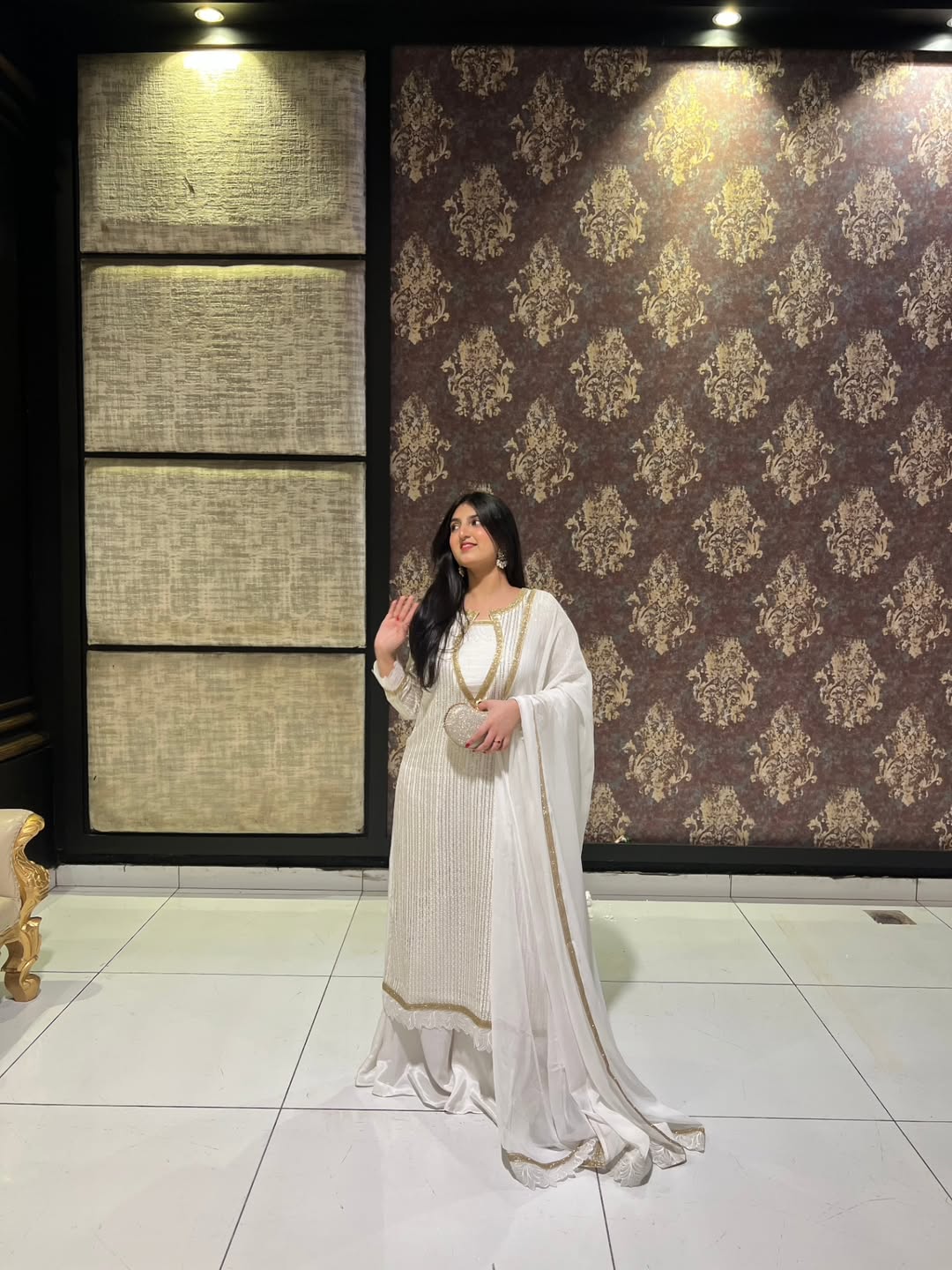 Aaliya Noor Ivory Kurta Palazzo Set