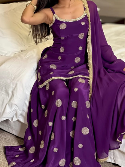 Noor-e-Banafsha  Embroidered Sharara Set