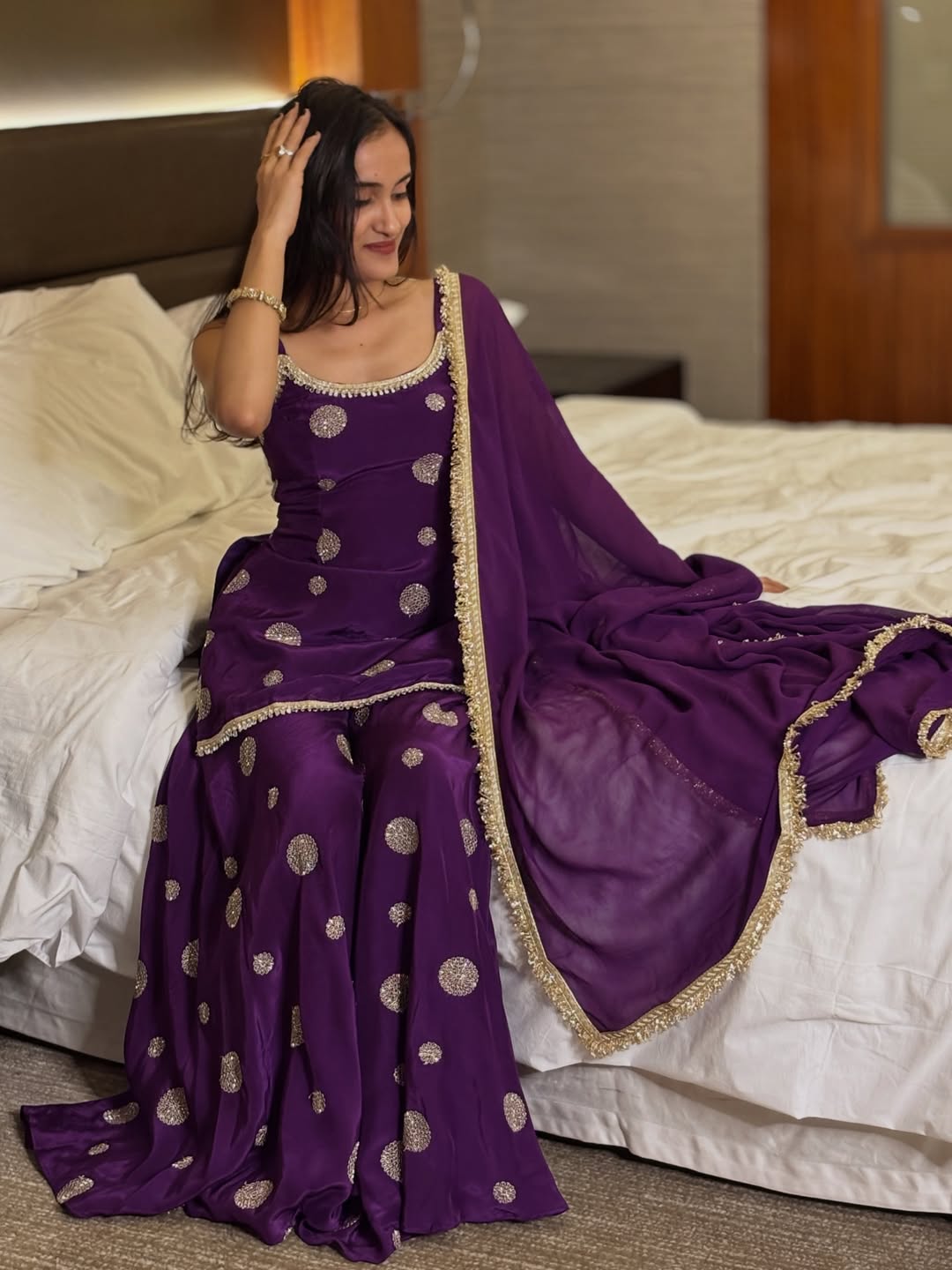 Noor-e-Banafsha  Embroidered Sharara Set