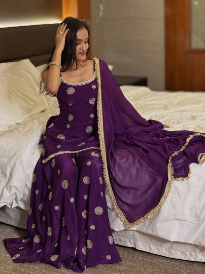 Noor-e-Banafsha  Embroidered Sharara Set