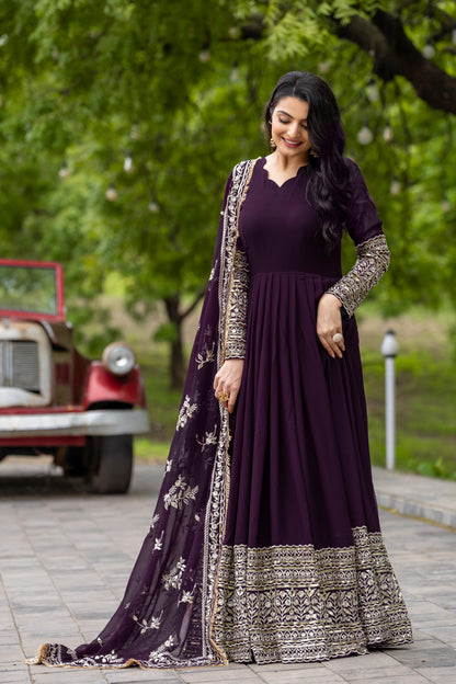 Ethereal Elegance Designer Long Anarkali Set