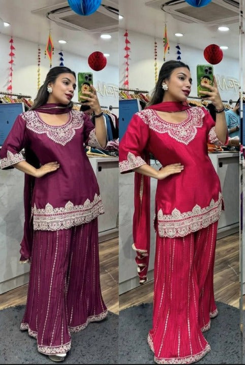 Mirror Muse Dual Hue Sharara Glam