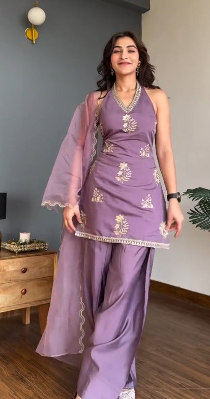 Lavender Royal Charm Kurta Set
