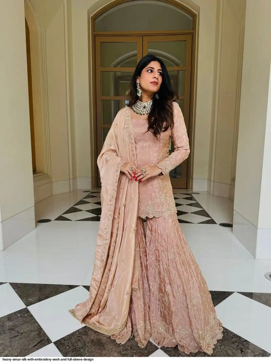 Blush Pearl Sharara Suit