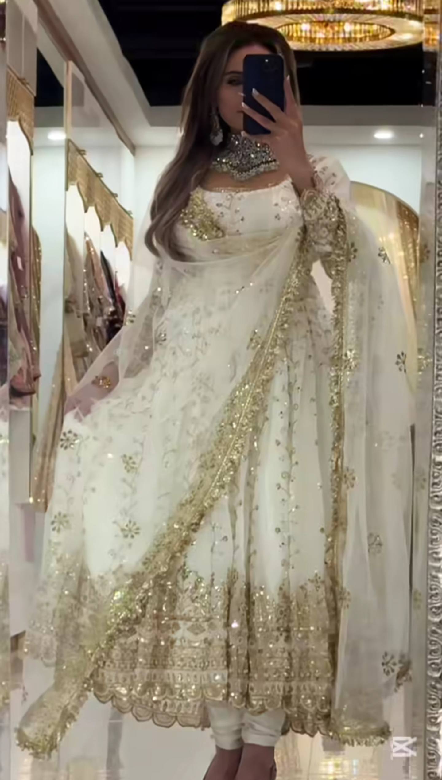 Noorvi Imperial Gold-Touched Traditional Anarkali