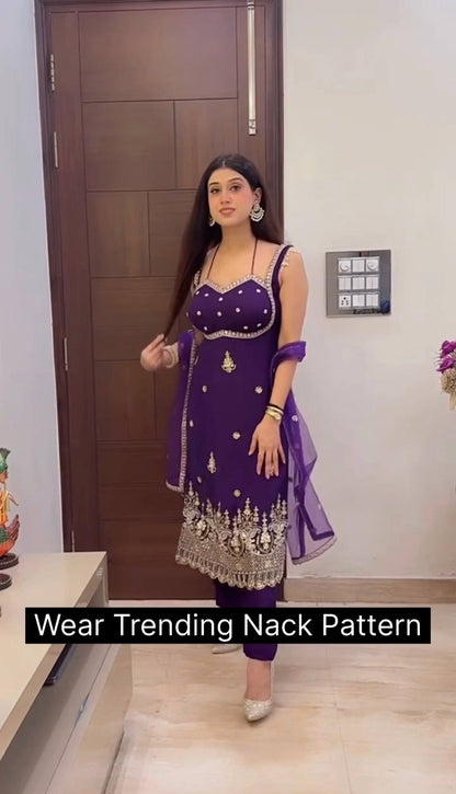 Zehra Purple Royale Set