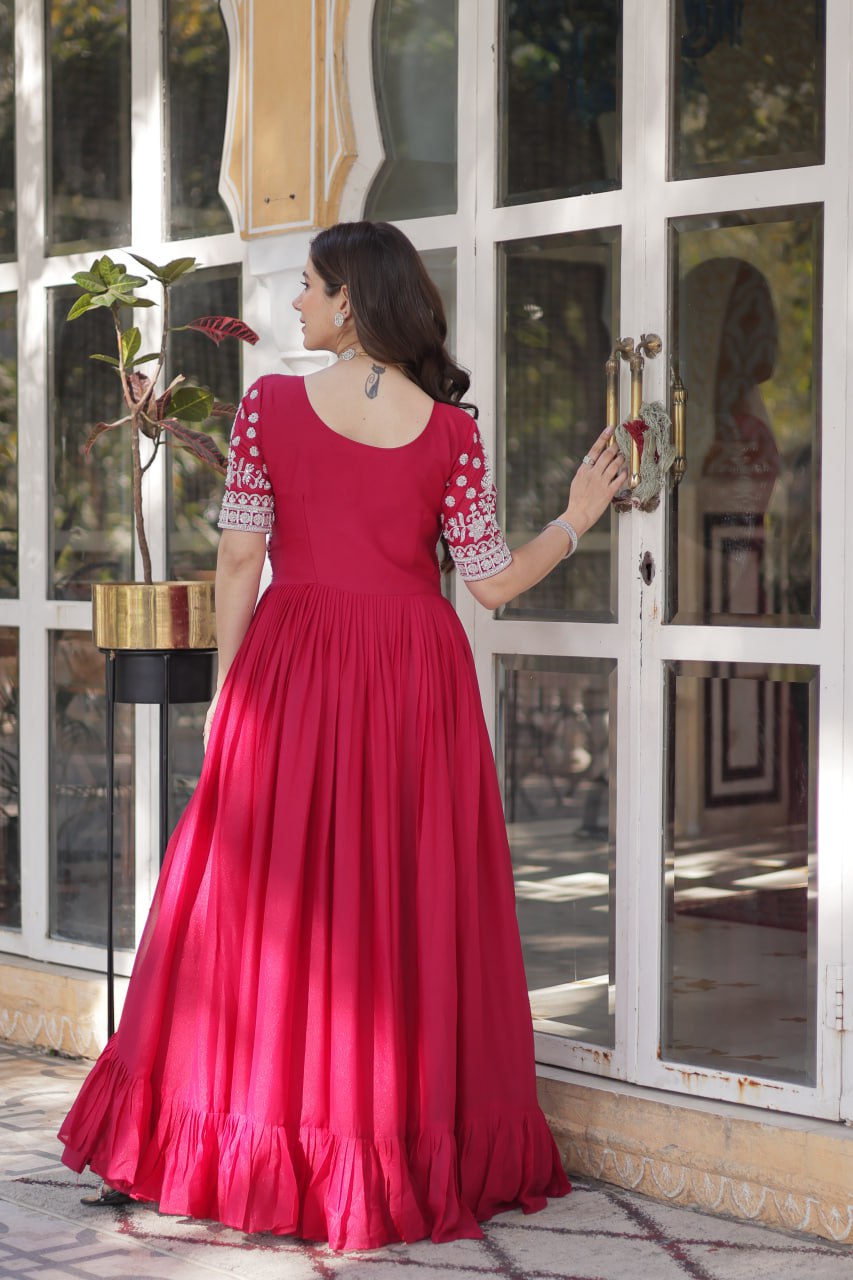 Inaya Draped in Tradition Star Georgette Slit Cut Long Kurti Set