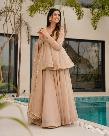 Golden Elegant Tradition Desert Glow Beige Kurta set