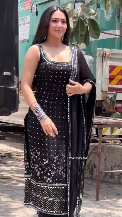 Reem's Regal Black Suit Set