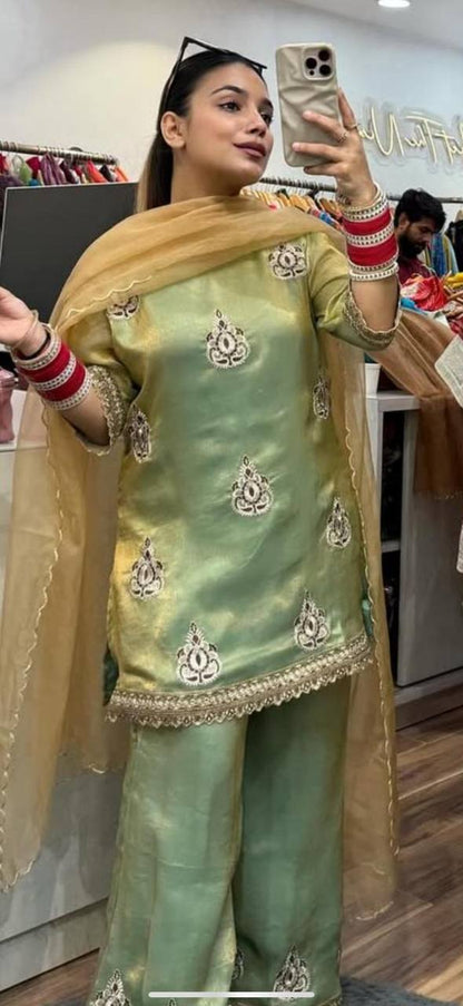 Mitara Embellished Kurta Palazzo Set