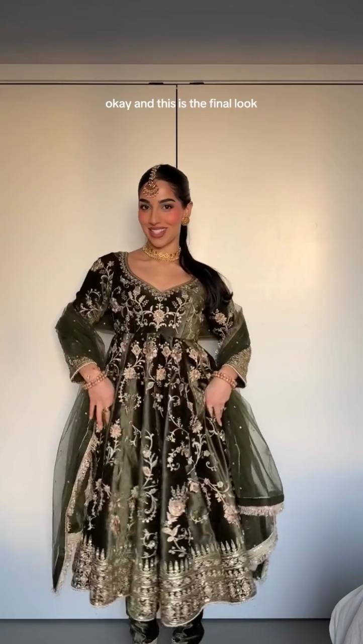 Mahi Mahroosh Golden Thread Anarkali