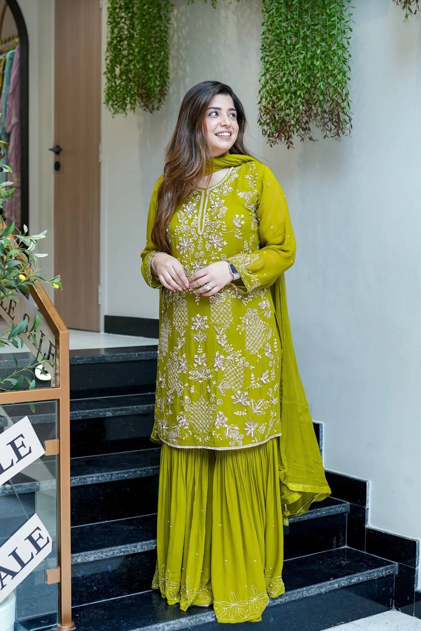 Two-Tone Charm Embroidered Suit Collection