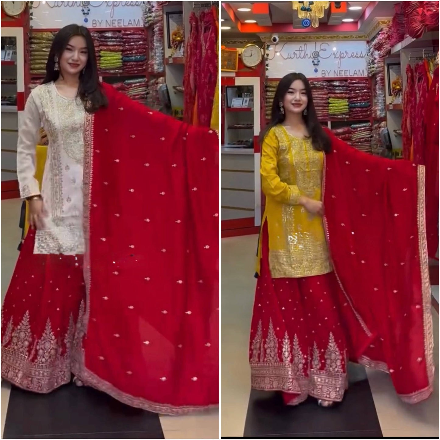 Radiant Royal Heritage Sharara Suit with Contrast Dupatta