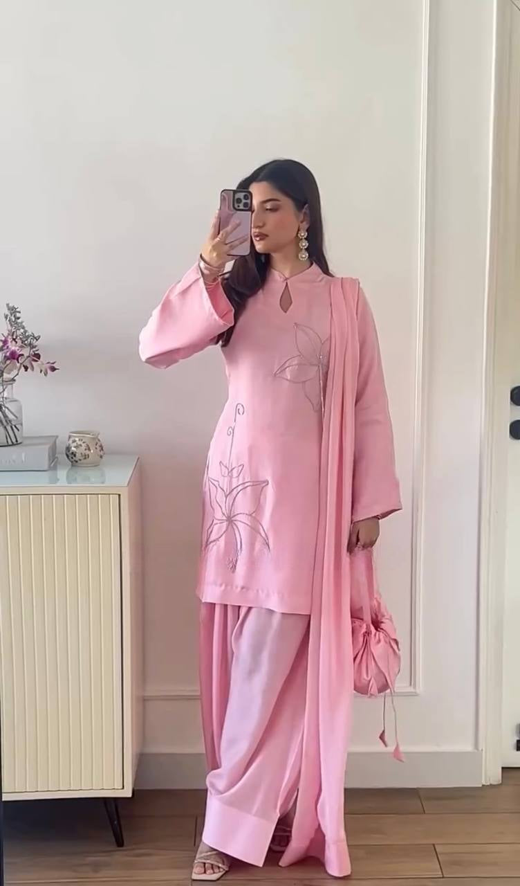 Ruhi Hotfix Real jarkhand diamond Farshi Palzoo Suit