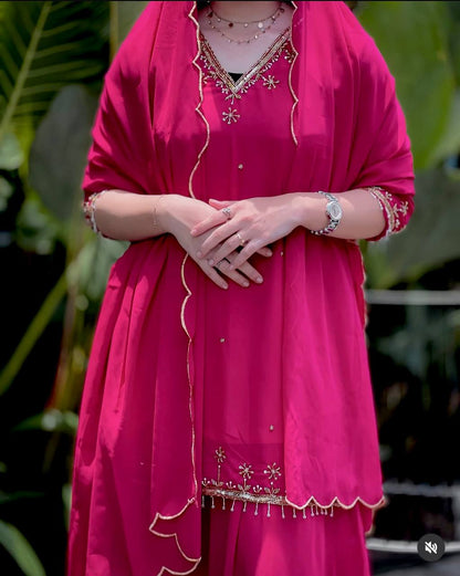 Vartika Designer Fency Moti Less Work Sharara