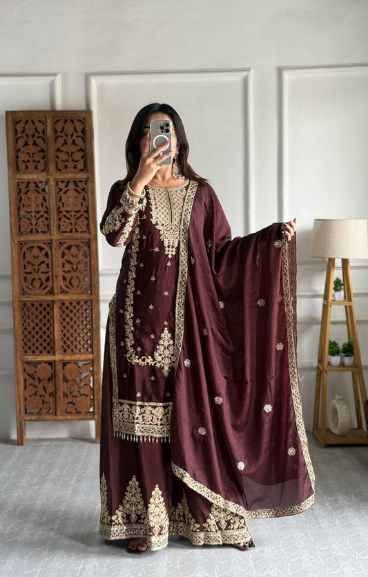 Roshani Attractive Party Wear Chinon Silk Pair