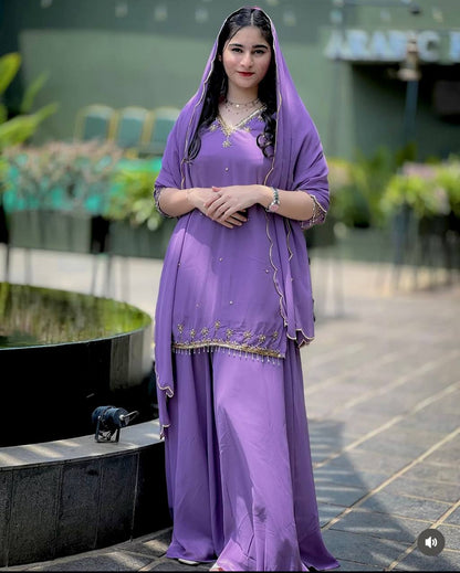 Vartika Designer Fency Moti Less Work Sharara