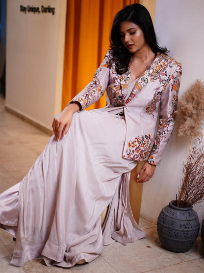 Jaipuri Koti Indo-western Ready To Wear Saree