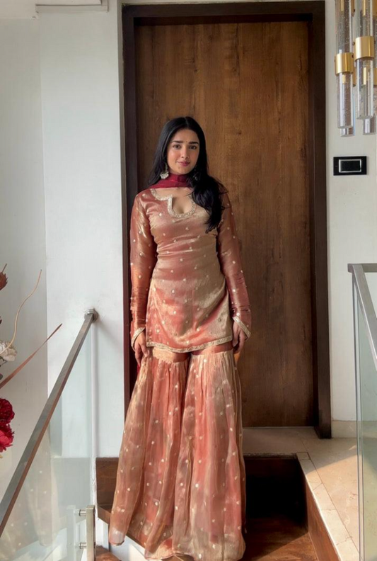 Yavika Rose Dusk Kurta Palazzo Set